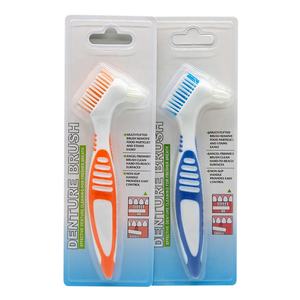 Cabezal de cerdas dobles para limpieza de dentaduras, cepillos de dientes ergonómicos portátiles de múltiples capas para el cuidado de la dentadura - Product Image 1