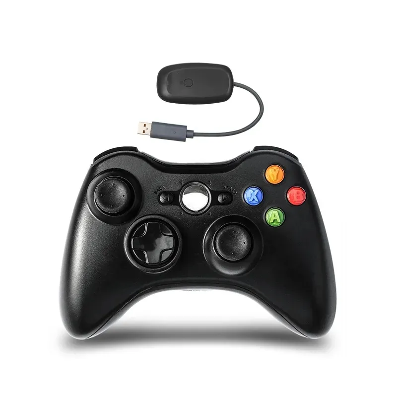 Pengontrol nirkabel 2.4G untuk Xbox 360, kontroler Joypad Game, Joystick Gamepad jarak jauh dengan penerima PC
