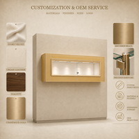 Ensemble de vitrines à bijoux modulaires de luxe, finition platine, vitrine en verre trempé, personnalisée pour les magasins de détail modernes