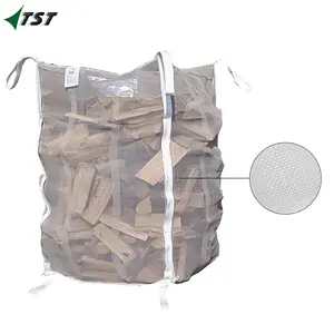 Durable firewood woven mesh bag for packing firewood with good quality waterproof popular woven firewood bag bolsa de red