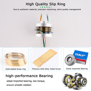 Anillo Colector de Orificio Pasante, Diámetro Interior 80 <span class=keywords><strong>mm</strong></span>, Diámetro Exterior <span class=keywords><strong>158</strong></span> <span class=keywords><strong>mm</strong></span>, 6/12 Circuitos, 10A Cada Uno, Carcasa Totalmente Metálica de Eayonsy - Product Image 6