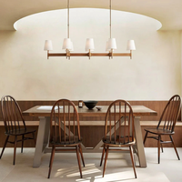 Lustre suspendu moderne et décoratif pour salon, grand luminaire commercial d'intérieur en lin