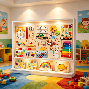 Gioco Educativo in Legno da Parete per Bambini (4-<span class=keywords><strong>6</strong></span> <span class=keywords><strong>Anni</strong></span>) - Gioco Multifunzionale per lo Sviluppo Cognitivo e l'Allenamento delle Abilità - Product Image 1