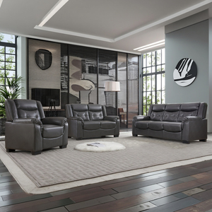 Juego de Sofás Chesterfield Tapizados en Piel Sintética, Extensibles, Cuadrados, Adecuados para Sala de Estar, Apartamento, Muebles para el Hogar 3+2+1 - Product Image 2
