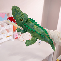 Marionnettes à main en peluche grenouille, serpent, lézard, crocodile, axolotl de 25 cm pour jeux de rôle, narration et enseignement préscolaire