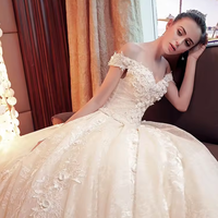 Robe de mariée NDB10376 Champagne, traîne, nouvelle collection automne, épaules dénudées, grande taille, style coréen, simple et élégante, robe de mariée
