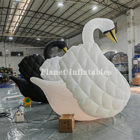 Modèle animal gonflable d'événement portatif de partie allumant le cygne gonflable d'oie de cygne pour la décoration