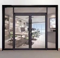 METGOOD Puertas Dobles Abatibles Modernas, Puerta de Seguridad Interior de Aluminio con Aislamiento Térmico y Eficiencia Energética