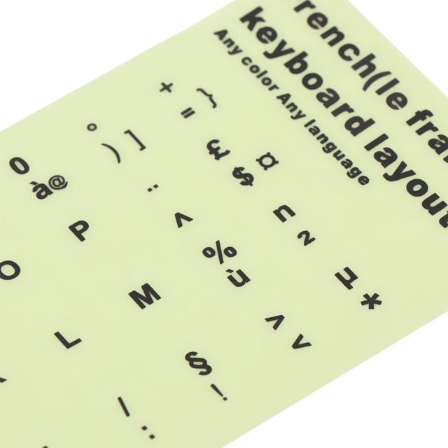 Custom Languages Keyboard Stickers Glowing Keyboard Stickers, Glow in the Dark Keyboard Sticker