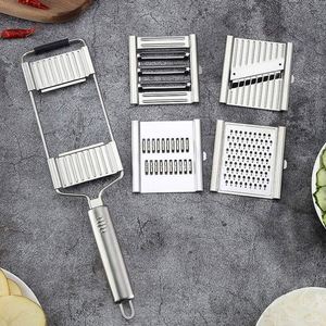 Kitchen Gadgets Multifunctional <b>Vegetable</b> <b>Cutter</b> Online Practical 4 in 1 Hand Stainless Steel <b>Vegetable</b> Chopper - Product Image 4