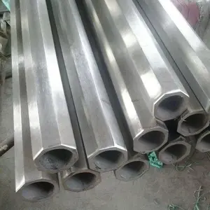 Pipa baja stainless steel segi enam berongga SS304