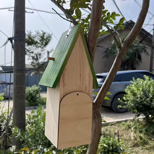 บ้านผีเสื้อไม้พร้อมที่ให้อาหาร ตกแต่งสวนแบบแขวน กล่องทำรังสำหรับผีเสื้อ ผึ้ง แมลง ผีเสื้อผีเสื้อปีกผีเสื้อ - Product Image 5