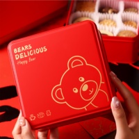 Boîtes en métal carrées écologiques personnalisées pour l'emballage alimentaire, pour les aliments en conserve, les chewing-gums, les chocolats, les collations et les biscuits