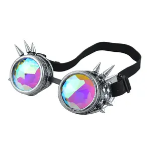 Willow Nail Kaleidoscope Goggles Steam Punk Goggles Night Club Performance Party Retro Metal Glasses