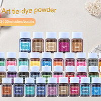 Ensemble de pigments tie-dye 34 couleurs, 30 ml, fabrication artisanale, respectueux de l'environnement, poudre de teinture pour vêtements, directement de l'usine