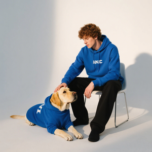 Joymay 2025 personnalisé correspondant chien et humain sweats à capuche fabrication personnalisée 100% coton ensembles assortis pour maman et chien toutes races - Product Image 3