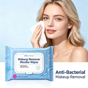 Lingettes démaquillantes micellaires OEM <span class=keywords><strong>à</strong></span> base de plantes, ultra-douces, pour enlever le <span class=keywords><strong>mascara</strong></span> waterproof, lingettes nettoyantes pour le visage, format voyage - Product Image 2