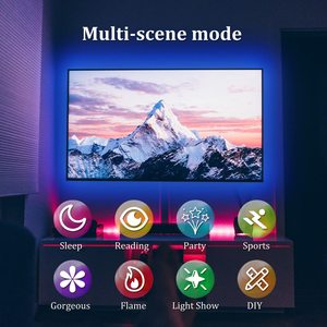 14.8ft 4.5m Blue Tooth Ambient Music Sync 20 Keys <b>Remote</b> <b>Control</b> Smart LED Strips Light Backlight <b>for</b> 65-75 Inch <b>TV</b> - Product Image 3
