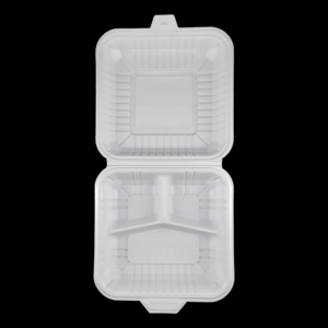 Boîtes à emporter Xiangrong 9 x 9 pouces, 3 <span class=keywords><strong>compartiments</strong></span>, base noire, couvercle transparent, écologiques, en PP de qualité alimentaire, pour la préparation des <span class=keywords><strong>repas</strong></span> - Product Image 5