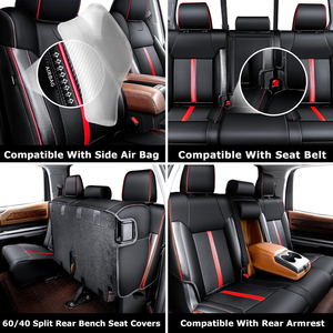 Tundra Çift Kabin Crew Max Deri Koltuk Kılıfları Toyota Araba Koltuk Kılıfları Toptan Araba Koltuk Kılıfları için En İyi Araba Koltuk Kılıfları - Product Image 3