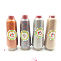 Hilo Metálico Texturizado Teñido Mercerizado de Alta Tenacidad Directo de Fábrica M/MS/MX/MH, Hilo Metálico de Nailon para Máquina de Bordar