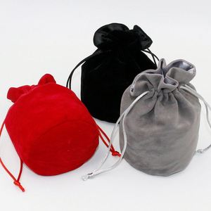 Round Bottom Small Pouch Drawstring Velvet Wine <b>Bottle</b> <b>Bags</b> for <b>Gift</b> With Custom Logo - Product Image 3