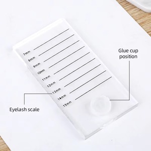 Crystal Acrylic Eyelash <b>Glue</b> Plate Scale <b>Lash</b> Holder Flowing Cup for Grafting Flowering Tools - Product Image 1