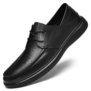 Chaussures habillées en cuir légères pour hommes – Nouvelle collection printemps-hiver – Douces, respirantes et antidérapantes avec semelle en caoutchouc amortissante - Product Image 2