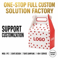 Caja de Embalaje para Pasteles de Cartón con Asa Troquelada, Impresa con Letras de Color Personalizado, Plegable, para Marca