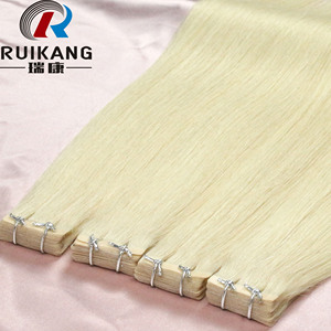 100% الإنسان بو الأشرطة في ملحقات الرماد منى الهندي السلس الجلد لحمة مجعد مصغرة عذراء البرازيلي أومبير 2019 الشريط الشعر تمديد - Product Image 2