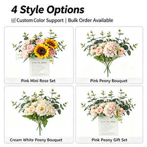 Bouquet de fleurs artificielles Rascal Ball, chrysanthème, rose, fleur de prunier, accessoires de photographie, décoration, fleurs à tenir en main - Product Image 2