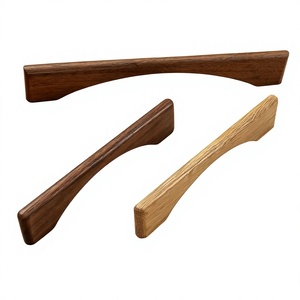 Juego de tiradores y pomos de madera para muebles, diseño moderno, hechos a mano, ligeros, para puertas, entrada, cocina, decoración duradera para interiores - Product Image 5