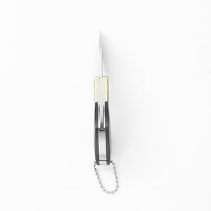 ダマスカス製キーホルダー型ミニ折りたたみポケットEDCナイフ アウトドアキャンプサバイバル用 - Product Image 4