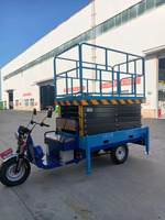 Plateforme élévatrice mobile électrique à trois roues, alimentée par batterie, avec capacité de levage de 8 m