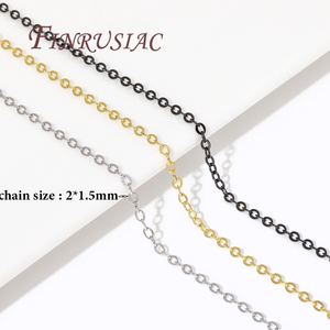 Cadena en forma de O plana de <span class=keywords><strong>Metal</strong></span> fino de 1,5 MM chapada en oro de 18 quilates hecha a mano, accesorios de joyería para collar, componentes para suministro a granel al por mayor - Product Image 5