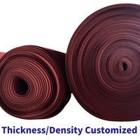 Feuille de mousse de silicone rouge à cellules ouvertes, épaisseur 5 mm, rouleau de mousse 120 kg pour rembourrage de table de presse à chaud et de table de repassage sous vide