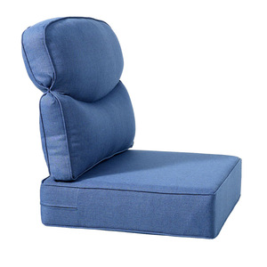 Cojín Personalizado para Silla de Exterior, Azul Marino, Esponja, Respaldo y Asiento, Resistente al Agua, Rectangular, para Sofá Individual, Muebles de Patio - Product Image 1