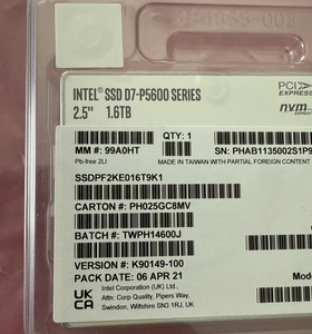 Untuk SSD Intel P5600 Series 1.6TB U.2 NVMe SSDPF2KE016T9K SSDPF2KE016T9K1 PCIe Berkinerja Tinggi untuk Pusat Data - Product Image 3