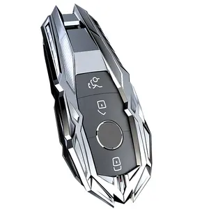 Casing Cangkang Pelindung Kunci Logam, Aksesori Mobil untuk Mercedes Benz A B R G Kelas GLK GLA W204 W251 W463 W176