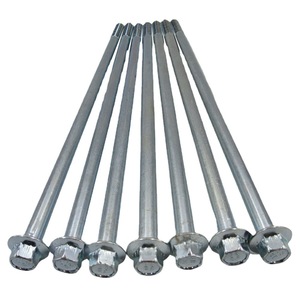 Pernos hexagonales de brida de acero al carbono galvanizado M8*215, resistentes al óxido, estándar ASME/GB, fijación de eje de 8 mm para soporte de generador - Product Image 1