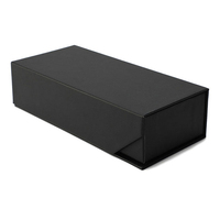 Nouvelle boîte à lunettes pliable noire de luxe avec logo personnalisé, style rétro, pour emballage de lunettes de soleil et étui à lunettes avec insert