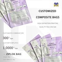 Sac d'emballage imperméable de couleur en plastique multi-sacs refermable Sac ziplock transparent en film polyester personnalisé