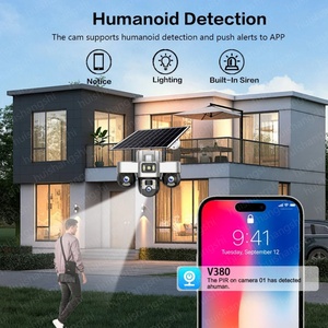 V380 Wifi Three PTZs Lens 4G Solar 15MP 4K Outdoor Waterproof <b>Camera</b> CCTV Two-Way Audio <b>Wireless</b> IP Surveillance <b>Security</b> <b>Camera</b> - Product Image 4