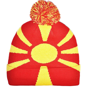 Nouveau bonnet tricoté avec drapeau irlandais pour femmes et hommes, bonnet à pompon, doux, extensible, chaud pour l'hiver, vente en gros personnalisée, <span class=keywords><strong>pas</strong></span> <span class=keywords><strong>cher</strong></span> - Product Image 4