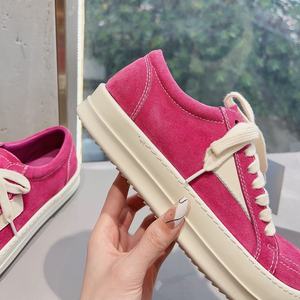 Chaussures de sport décontractées à lacets pour femmes OWE de haute qualité, style rétro, en cuir de vache EDFUO, semelle épaisse, tendance de la mode - Product Image 4