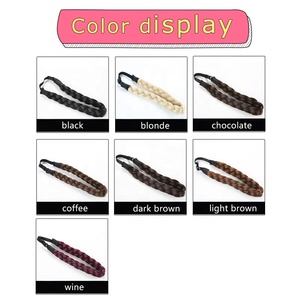 Serre-tête élastique tressé SARLA Designer – Extensions de cheveux synthétiques pas chères – Accessoires capillaires tressés élégants - Product Image 5
