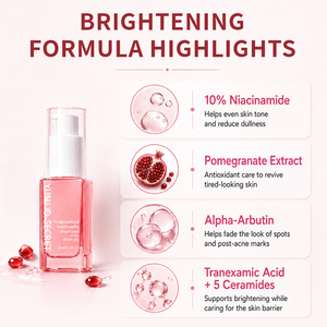 OEM Custom Pomegranate Niacinamide Serum Brightening Even Tone Fade Post Acne <strong>Marks</strong> Facial Care Serum - Product Image 1