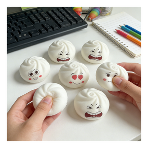 Interactive Food <b>Squishy</b> Set Butter Chocolate Bread Dumpling Slow Rising Soft PU Foam Squeeze Toy Anxiety Relief Gift - Product Image 2