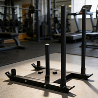 Nuevo Diseño Trineo de Gimnasio Multifunción para Fitness, Trineo de Empuje y Arrastre de 4 Postes para Entrenamiento de Fuerza