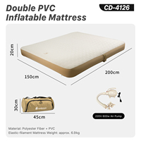 Matelas pneumatique en PVC sur mesure, lit gonflable avec pompe manuelle en option pour les voyages, le camping, la chambre d'amis